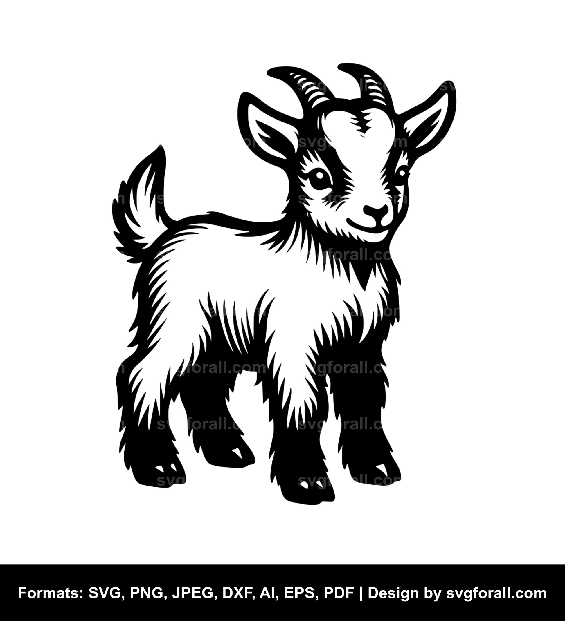 Baby Goat SVG Design