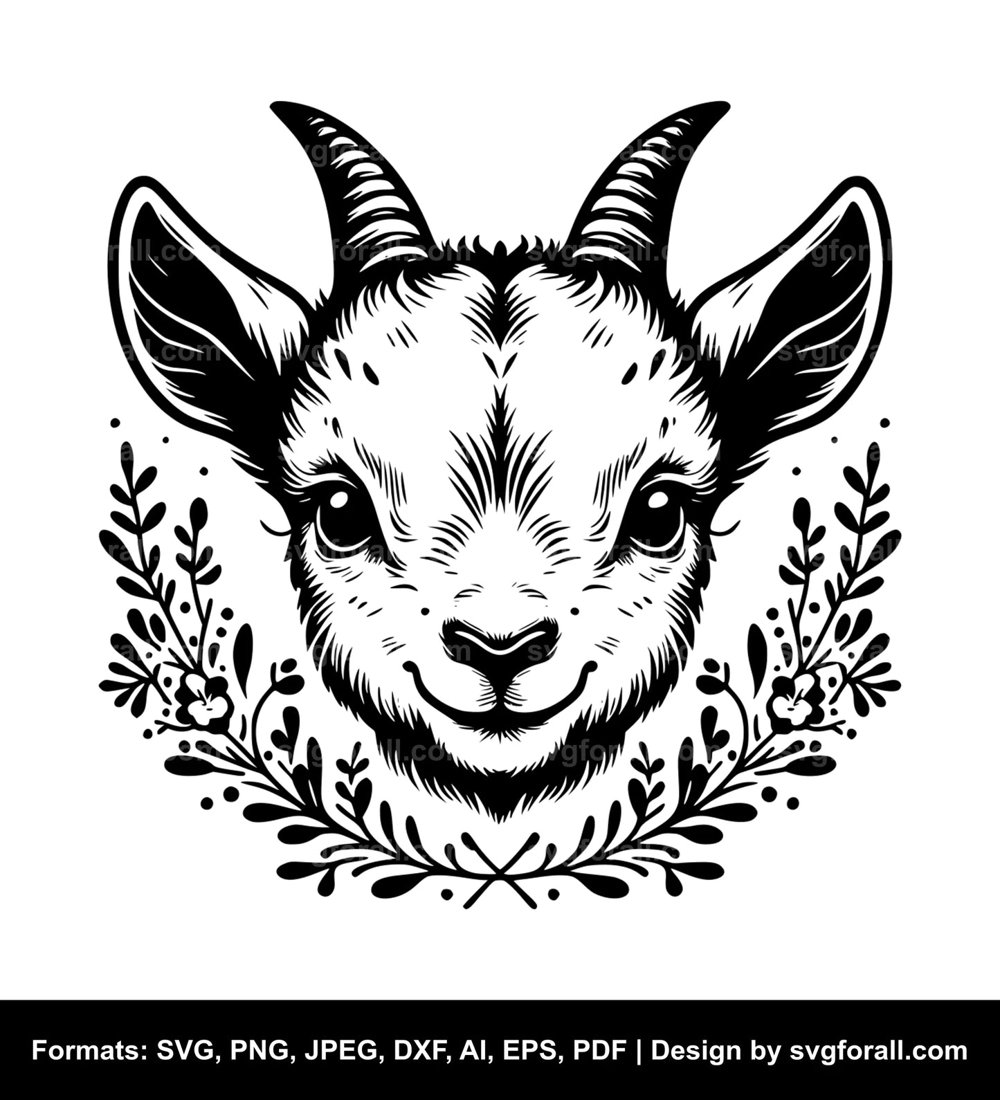 Baby Goat SVG File