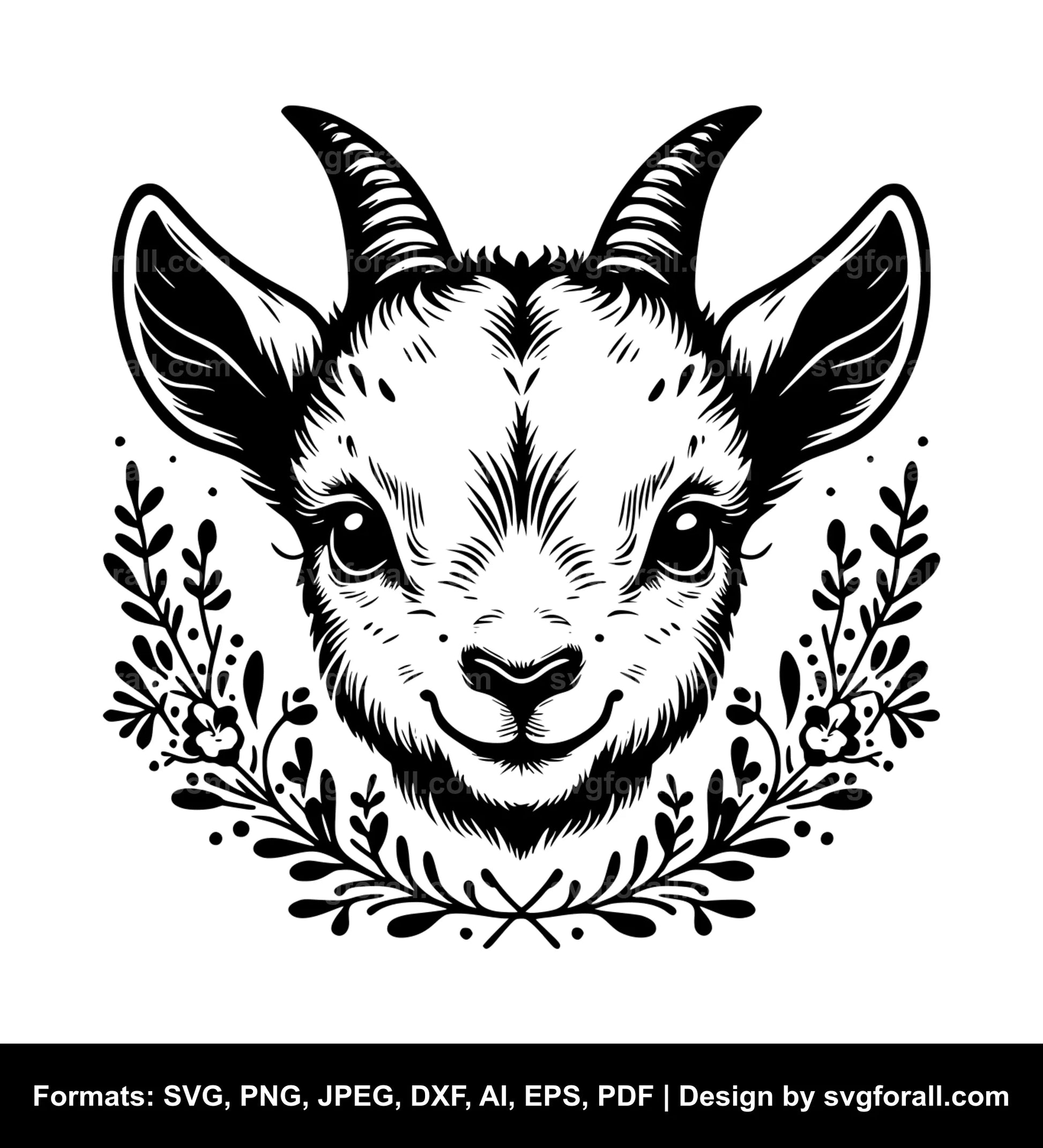 Baby Goat SVG File