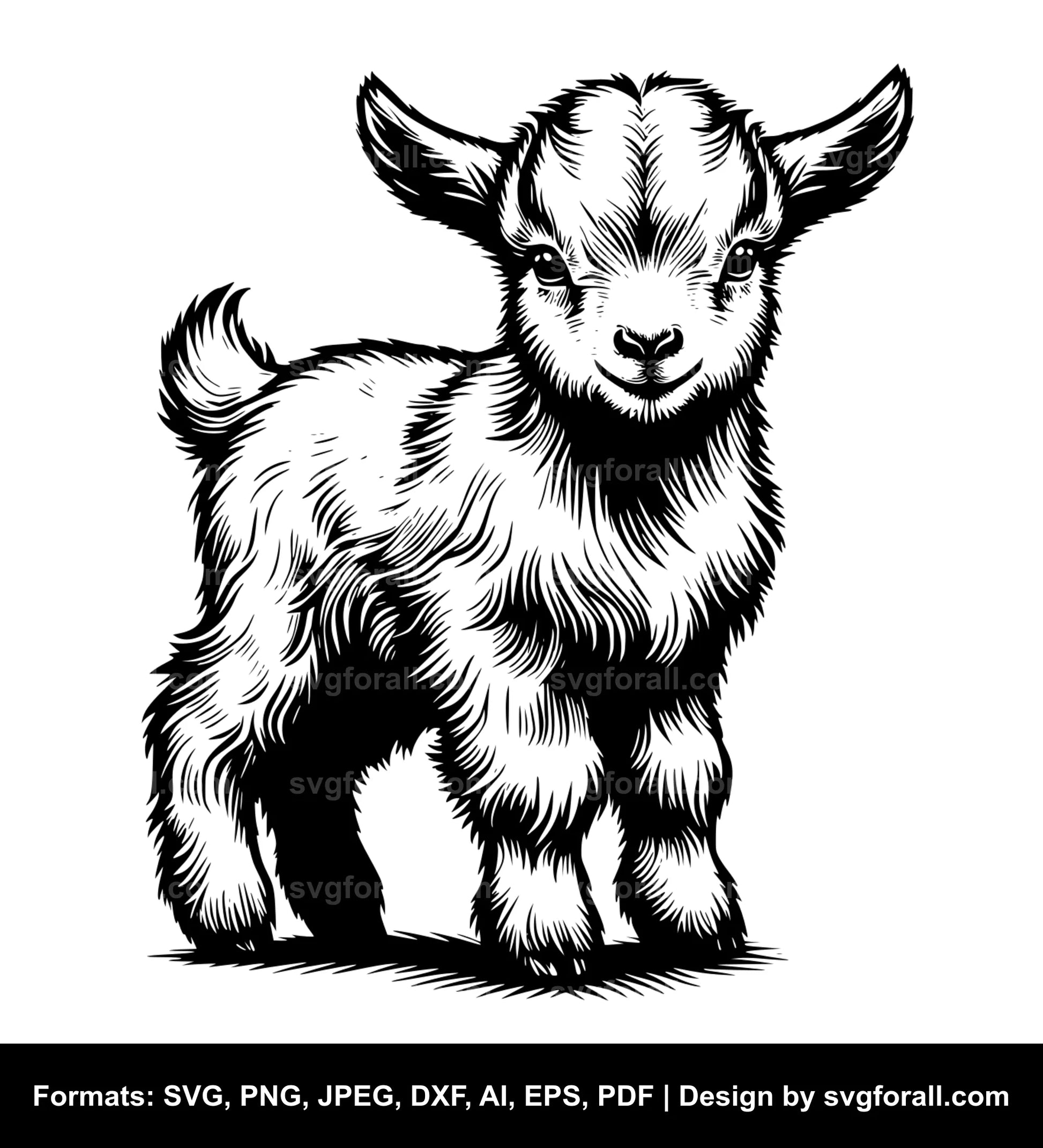 Baby Goat SVG Vector