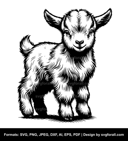 Baby Goat SVG Vector