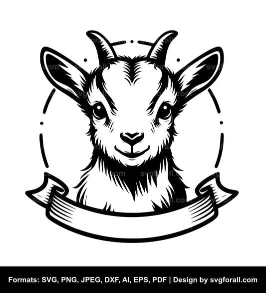 Baby Goat Vector SVG