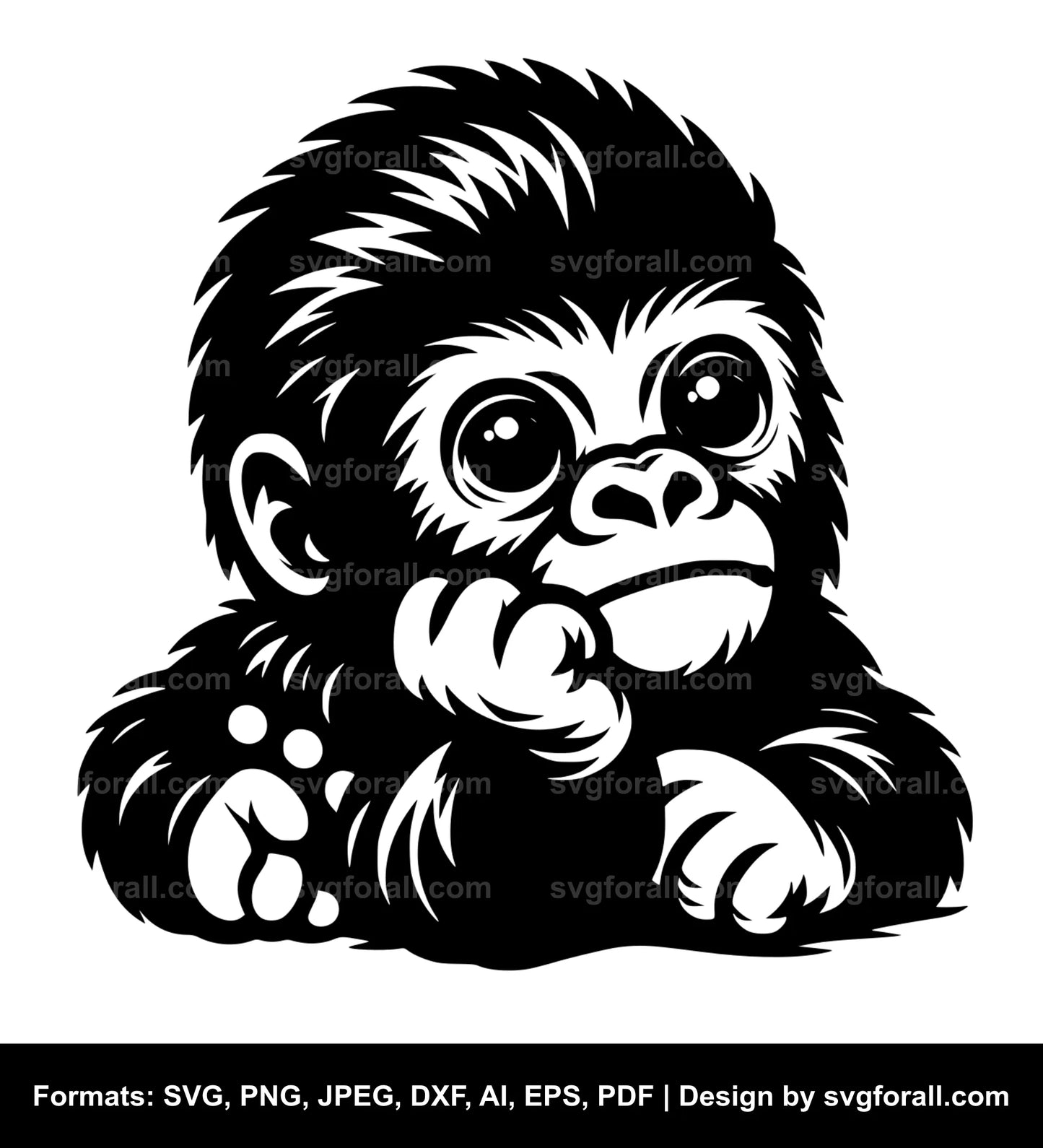 Baby Gorilla Cricut SVG