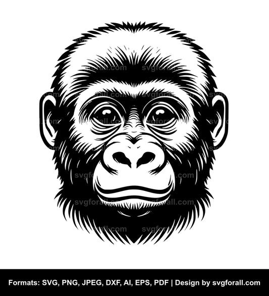 Baby Gorilla SVG