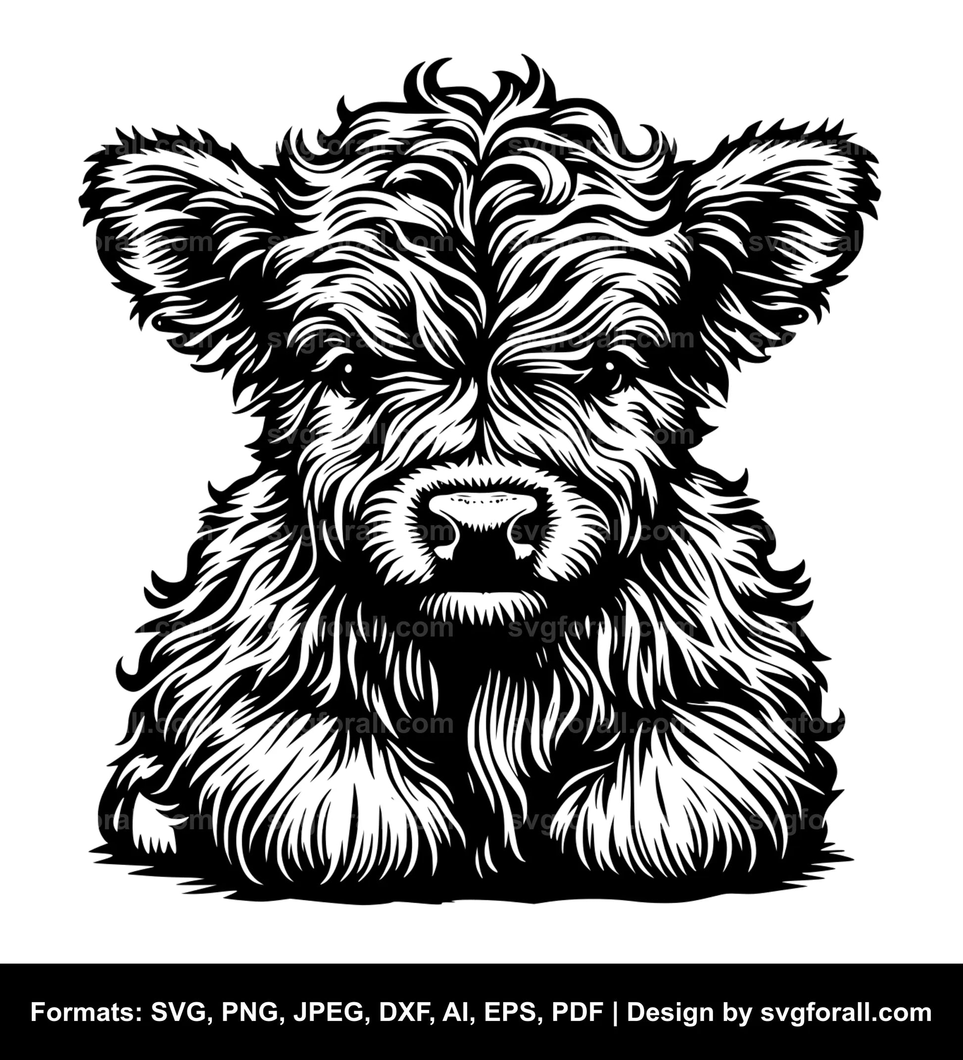 Baby Highland Cow Cricut SVG