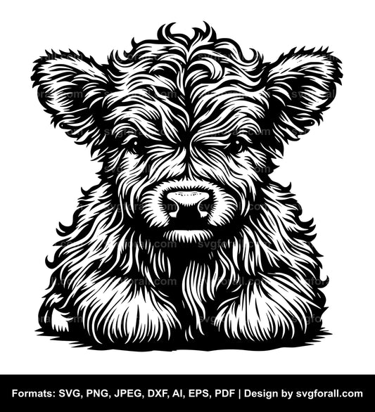 Baby Highland Cow Cricut SVG