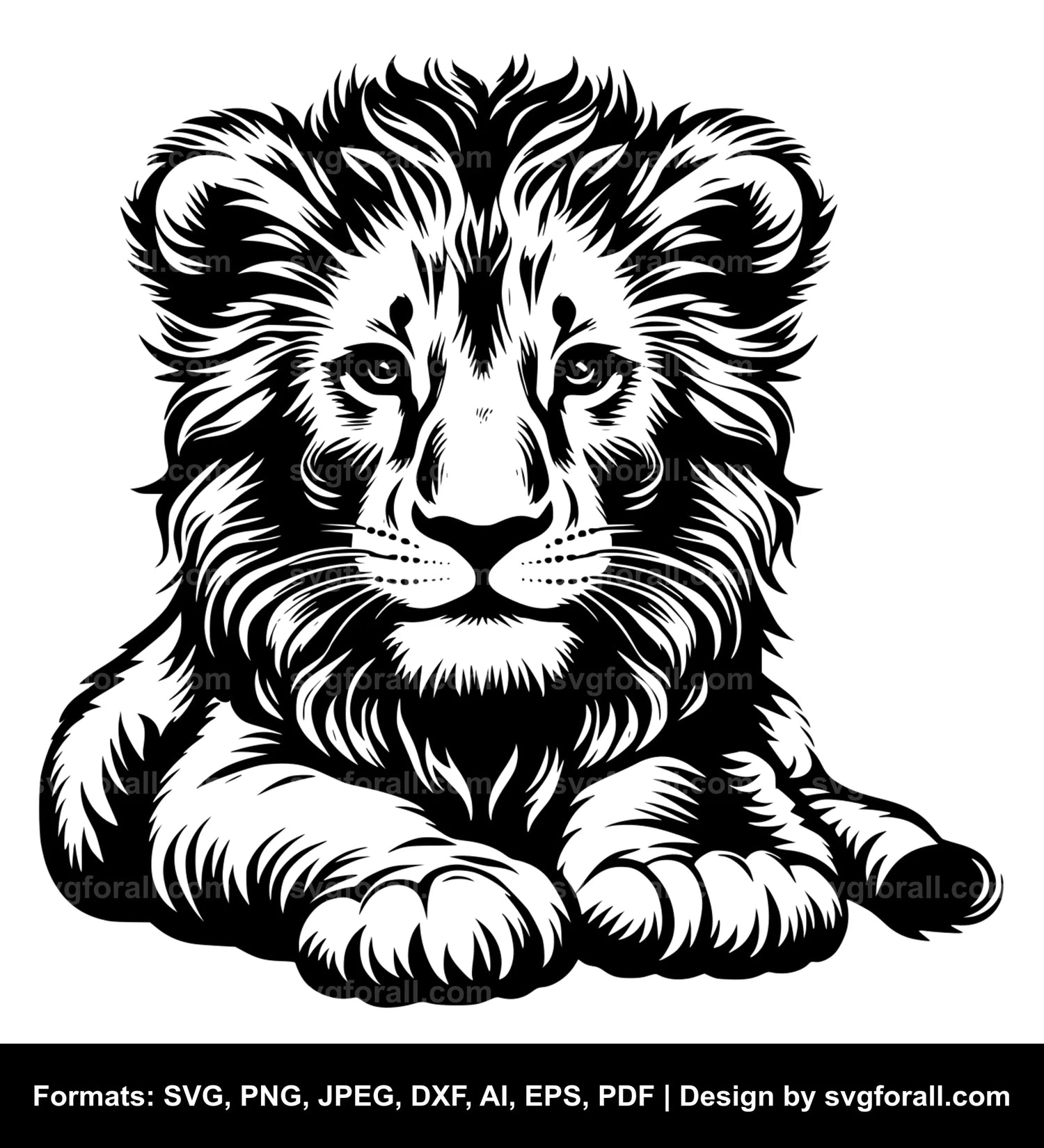 Baby Lion SVG Clipart