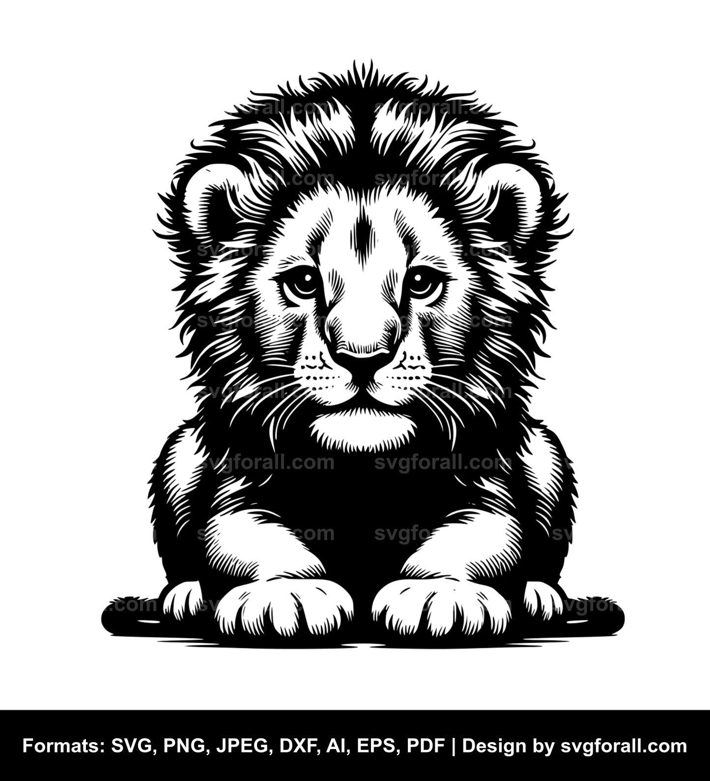 Baby Lion SVG Design