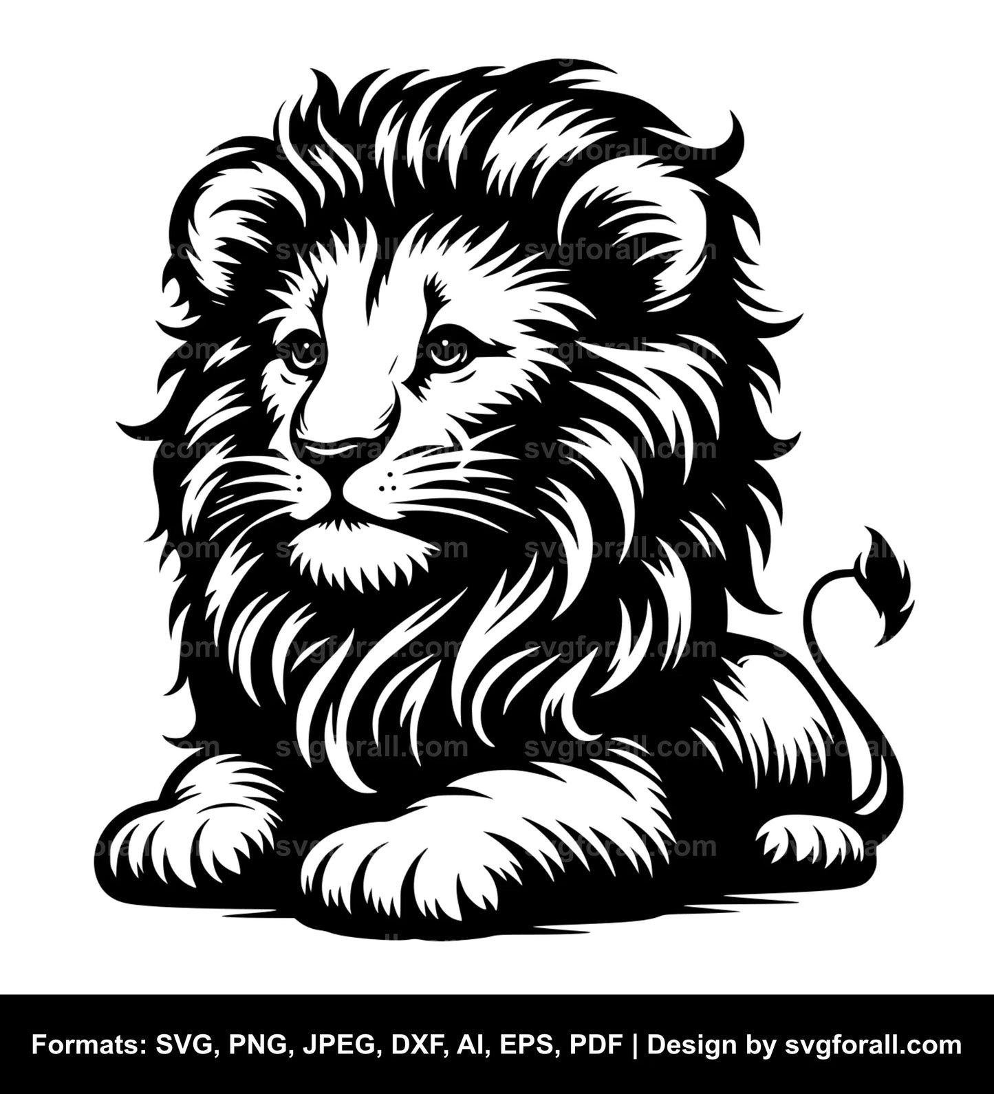 Baby Lion SVG Vector