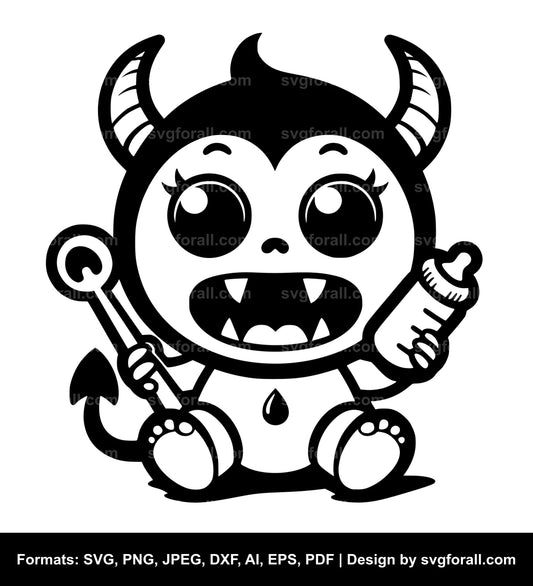 Baby Monster SVG Vector