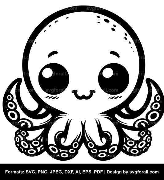 Baby Octopus SVG PNG