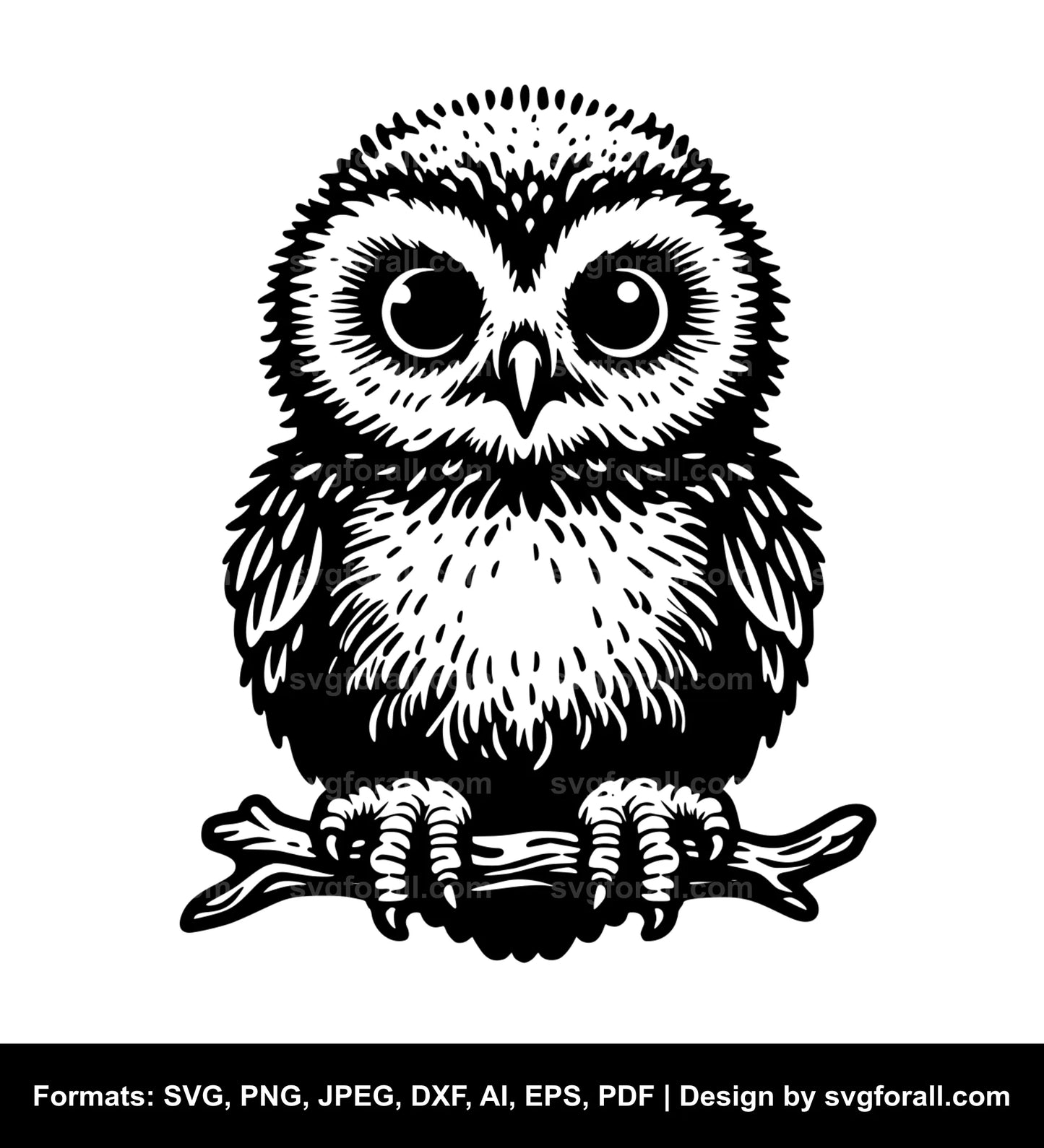 Baby Owl SVG