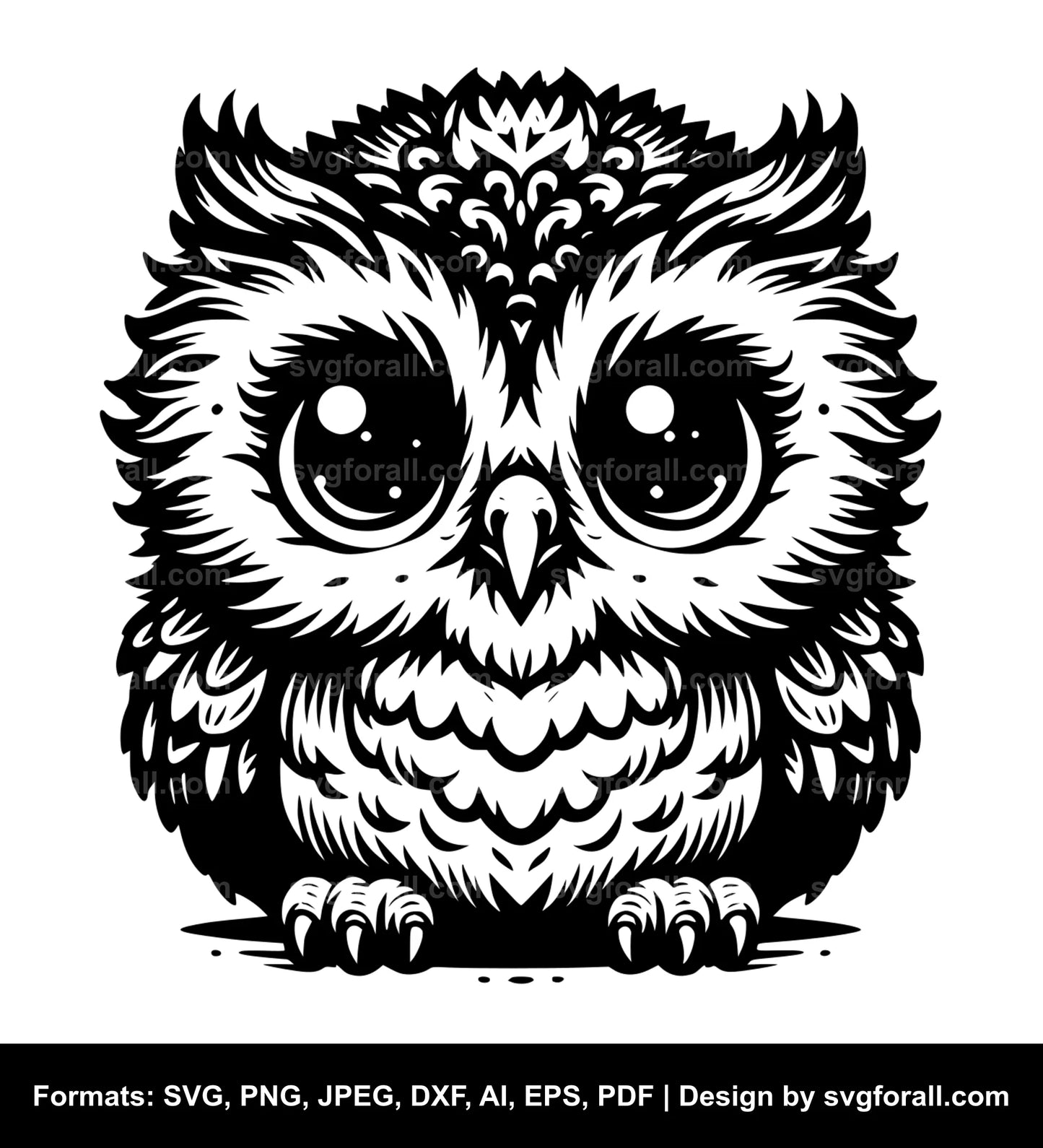 Baby Owl SVG File