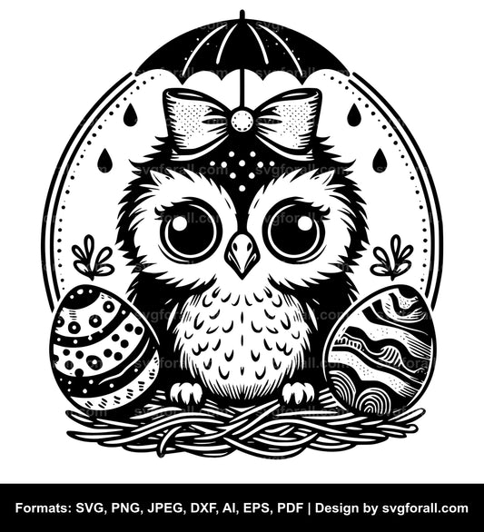 Baby Owl SVG PNG