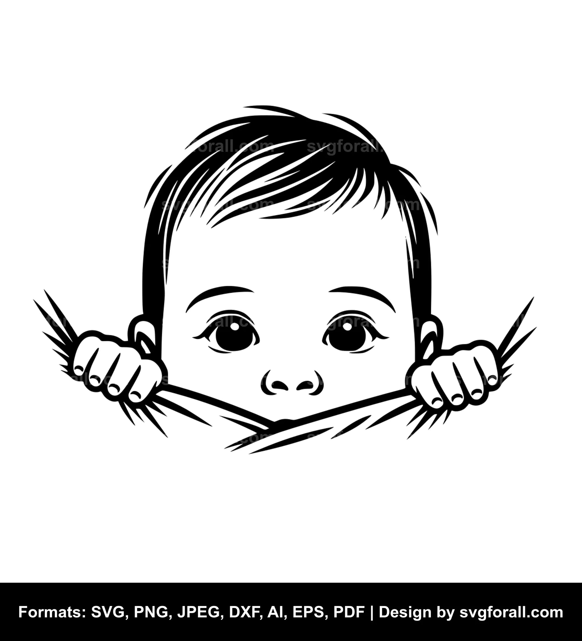 Baby Peeking SVG PNG