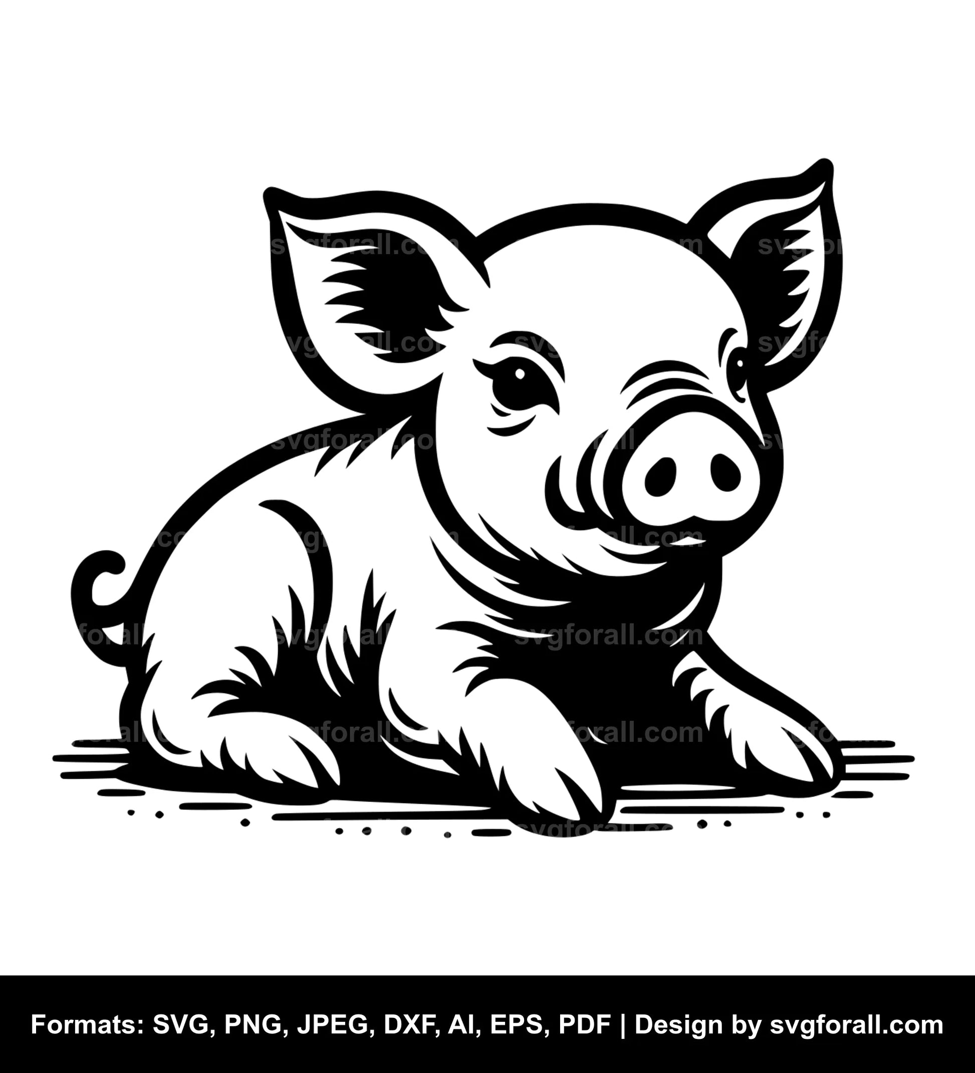 Baby Pig SVG