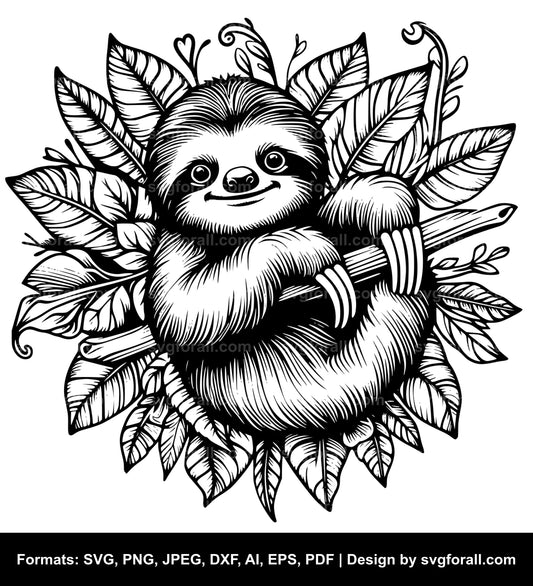 Baby Sloth Cricut SVG