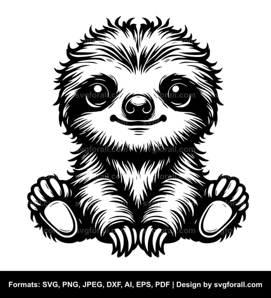 Baby Sloth SVG File