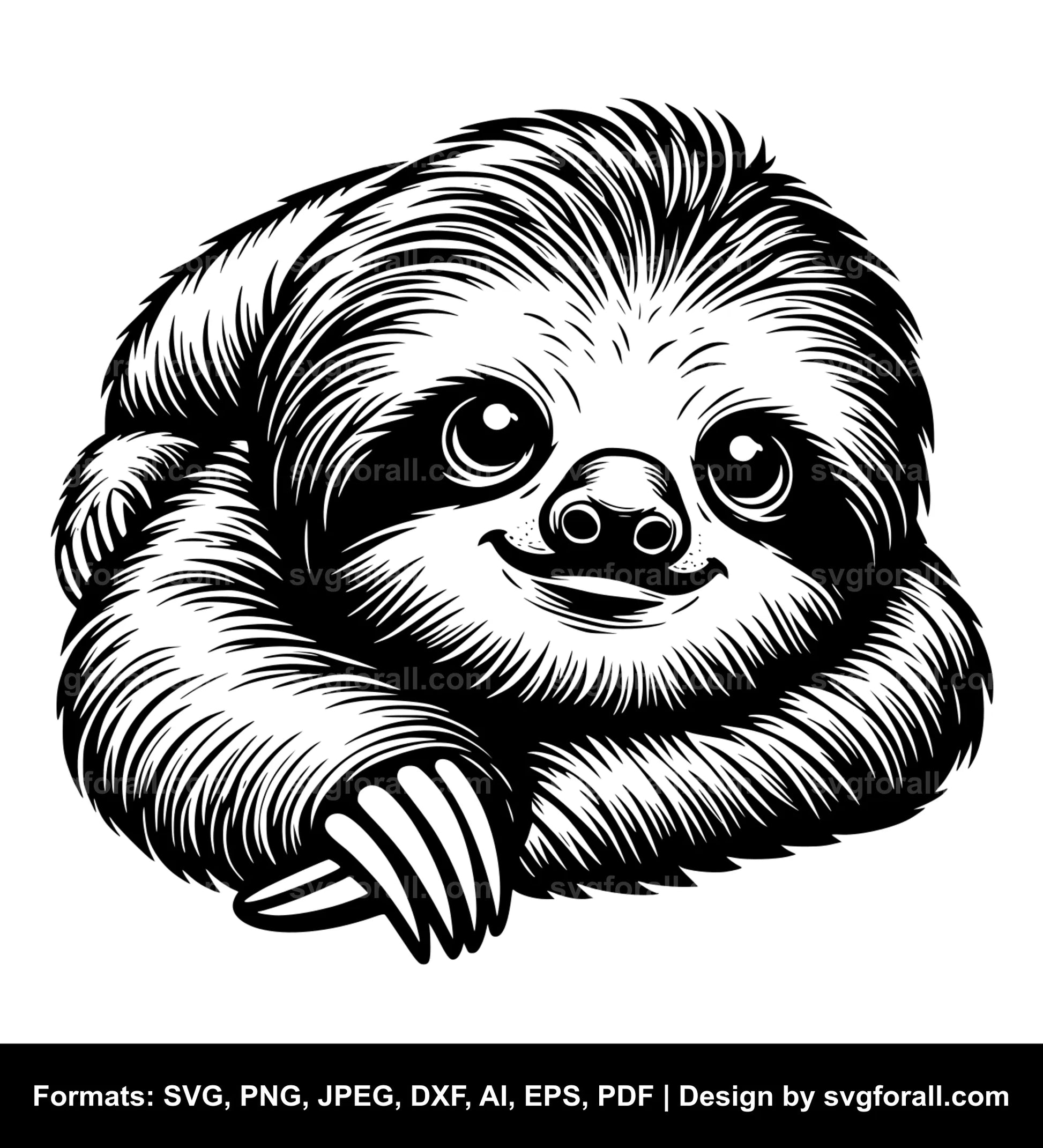 Baby Sloth SVG PNG