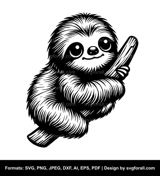 Baby Sloth SVG Vector