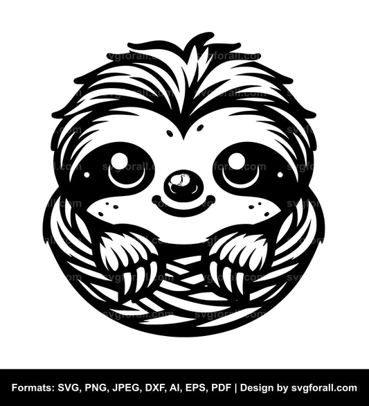 Baby Sloth Vector SVG