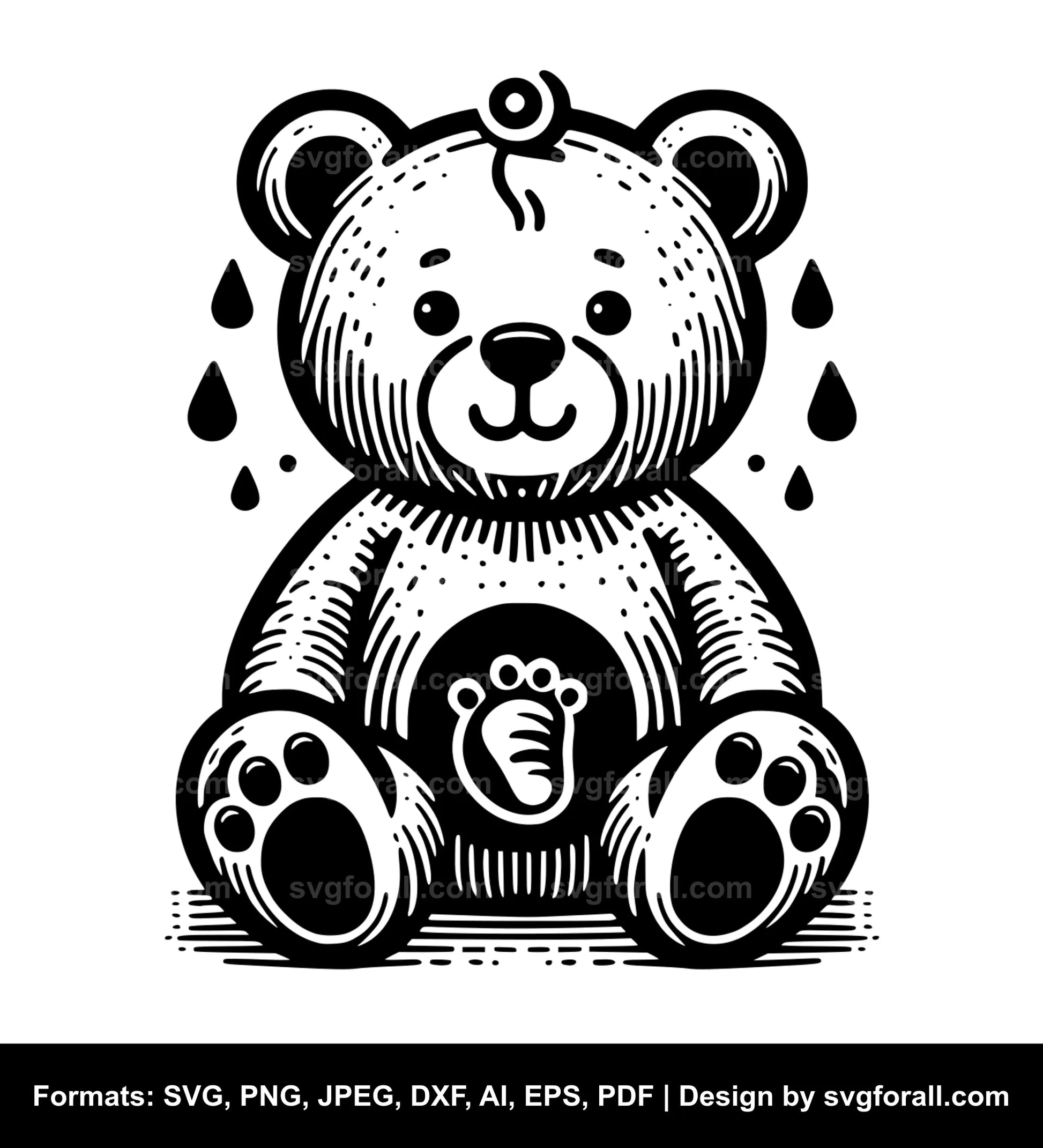 Baby Teddy Bear SVG File