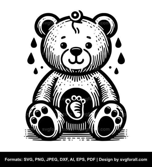 Baby Teddy Bear SVG File