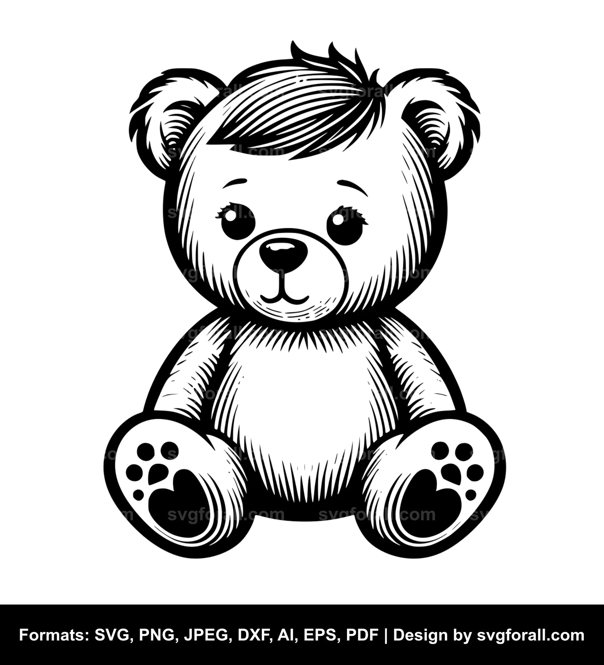 Baby Teddy Bear SVG PNG