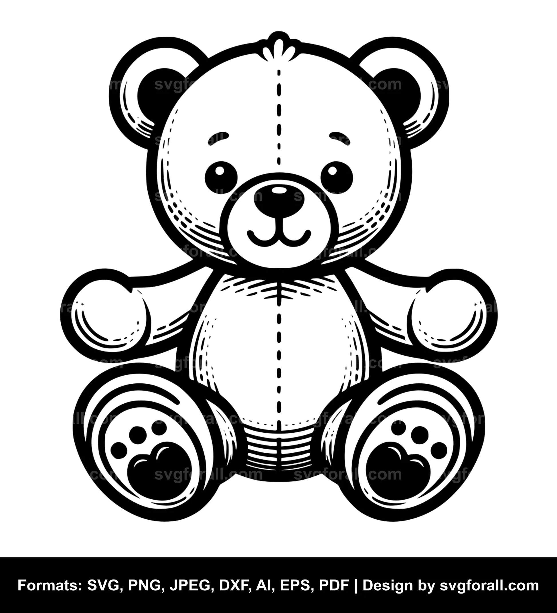 Baby Teddy Bear SVG Vector