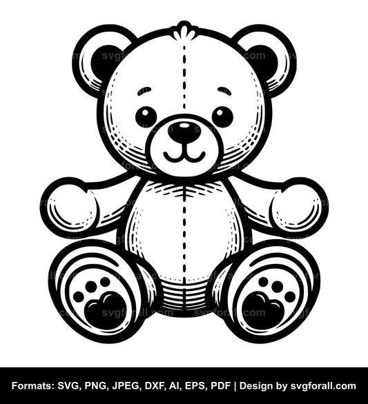 Baby Teddy Bear SVG Vector