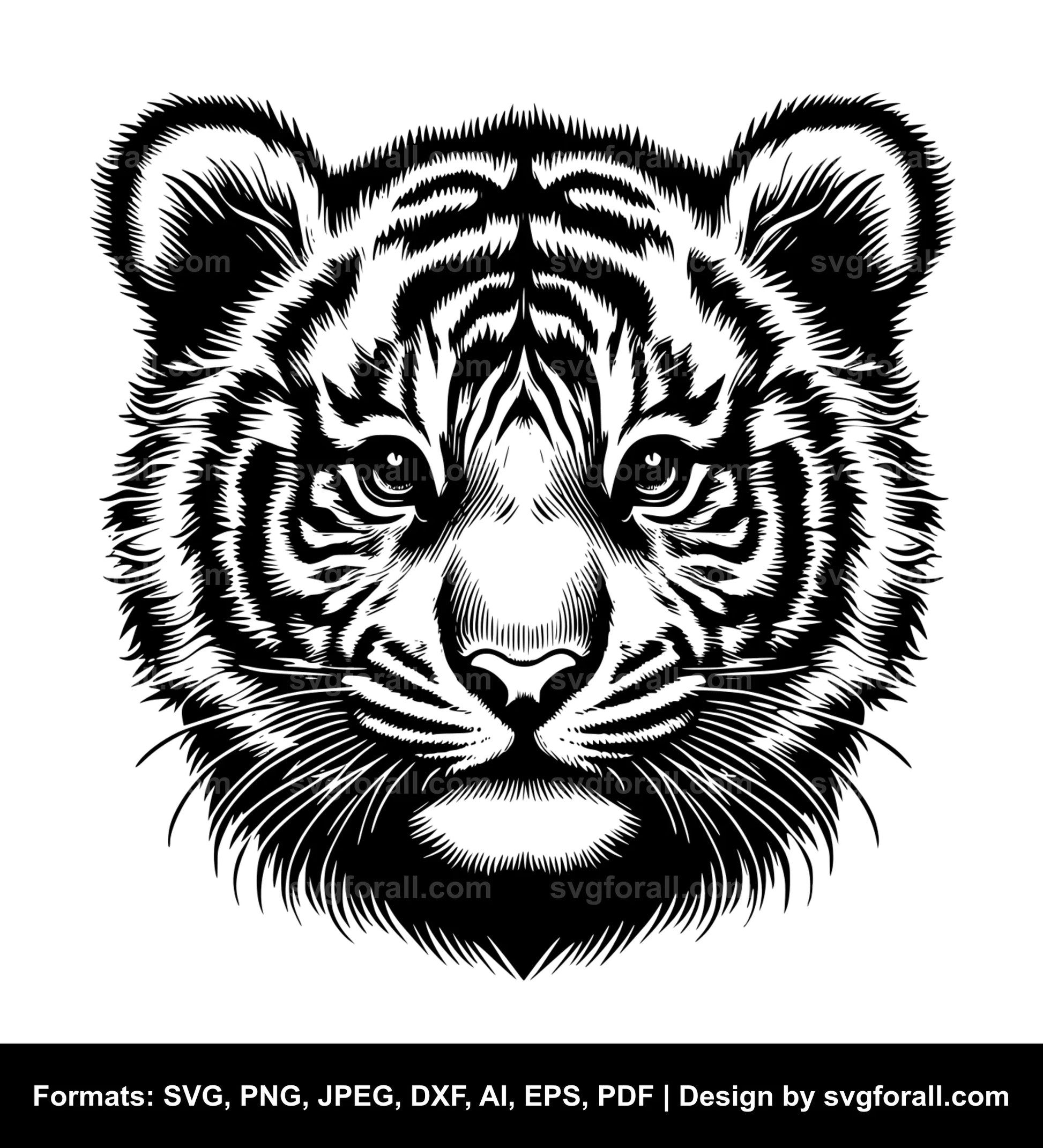 Baby Tiger SVG File