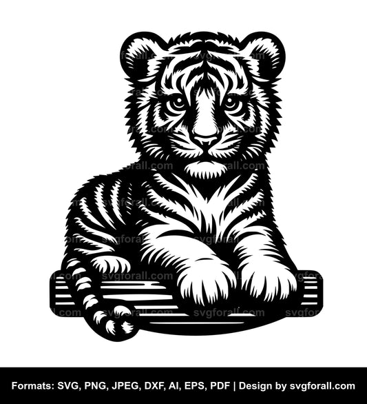 Baby Tiger Vector SVG