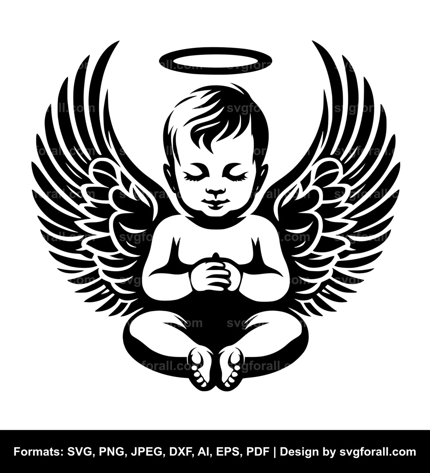 Baby With Angel Wings Cricut SVG