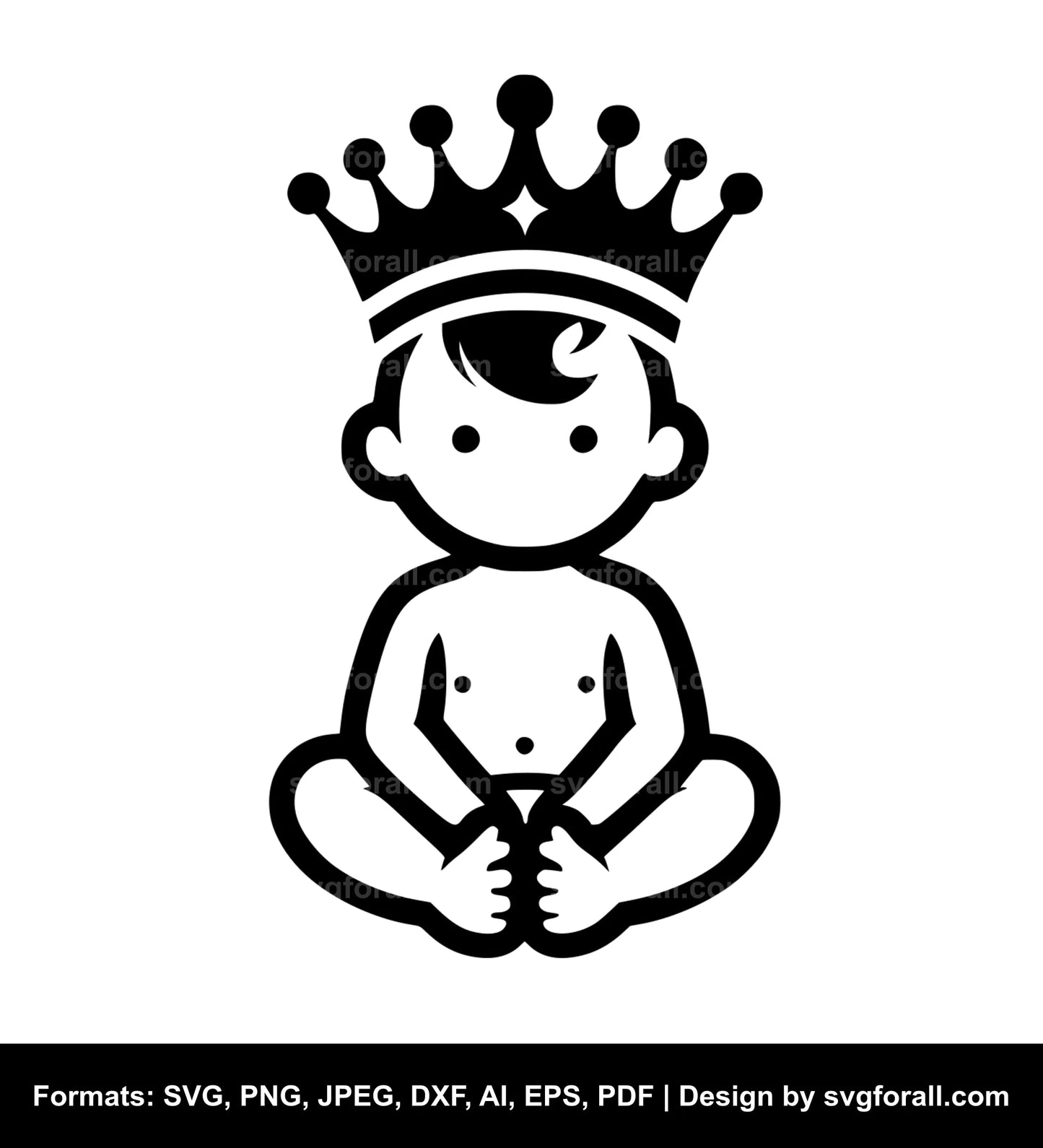 Baby With Crown Cricut SVG