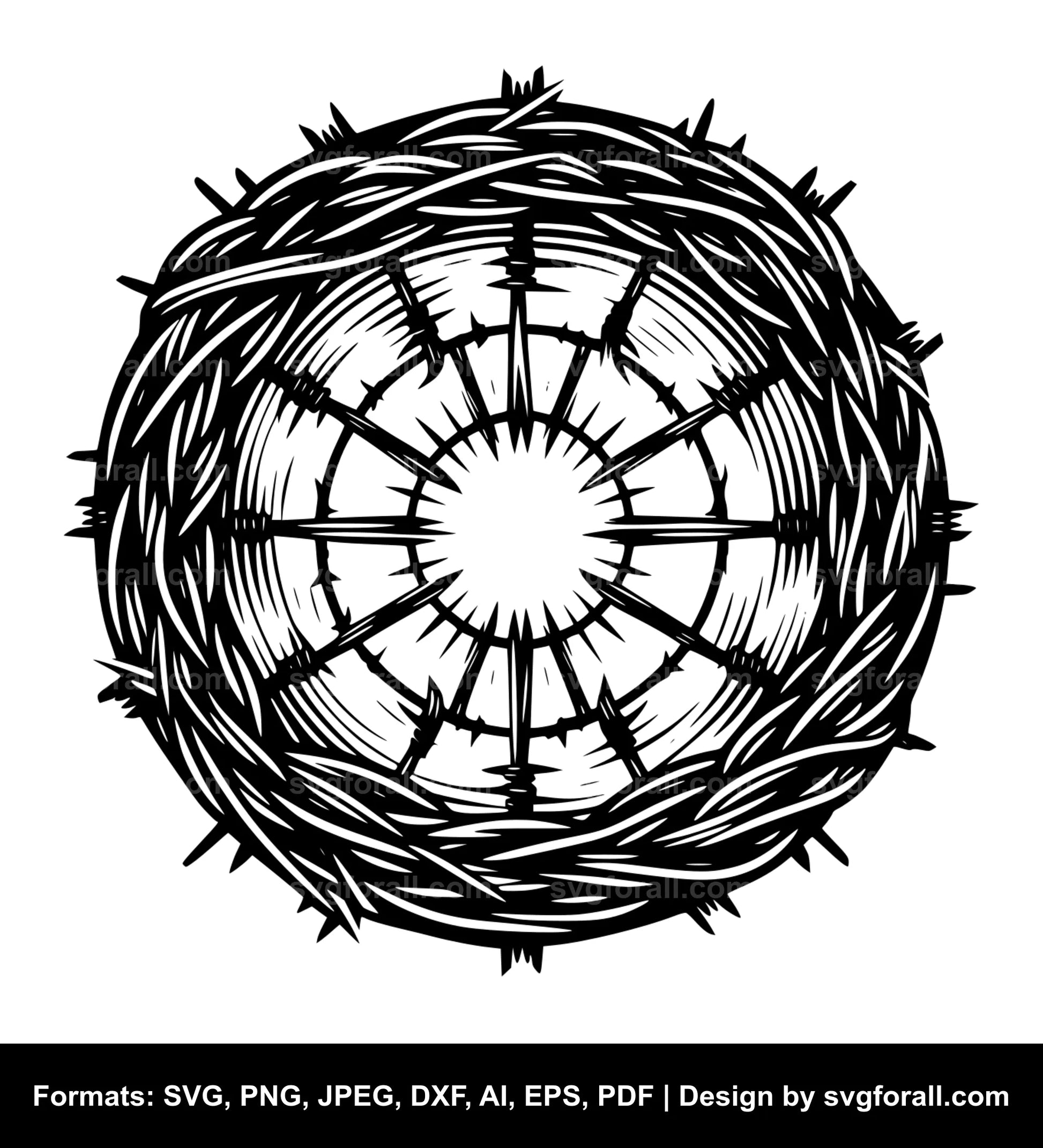 Barbed Wire Black SVG