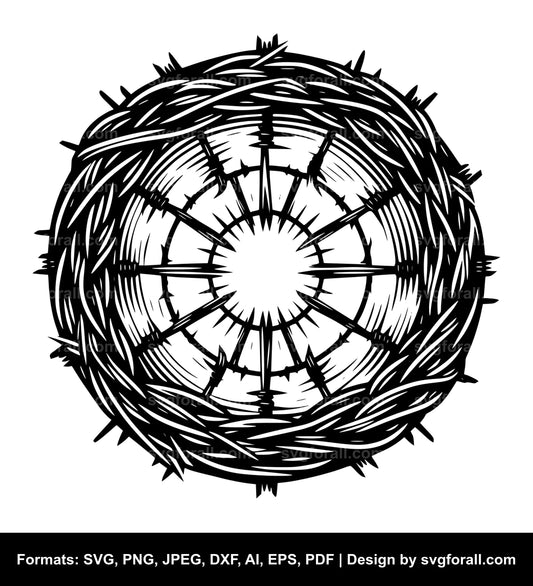 Barbed Wire Black SVG