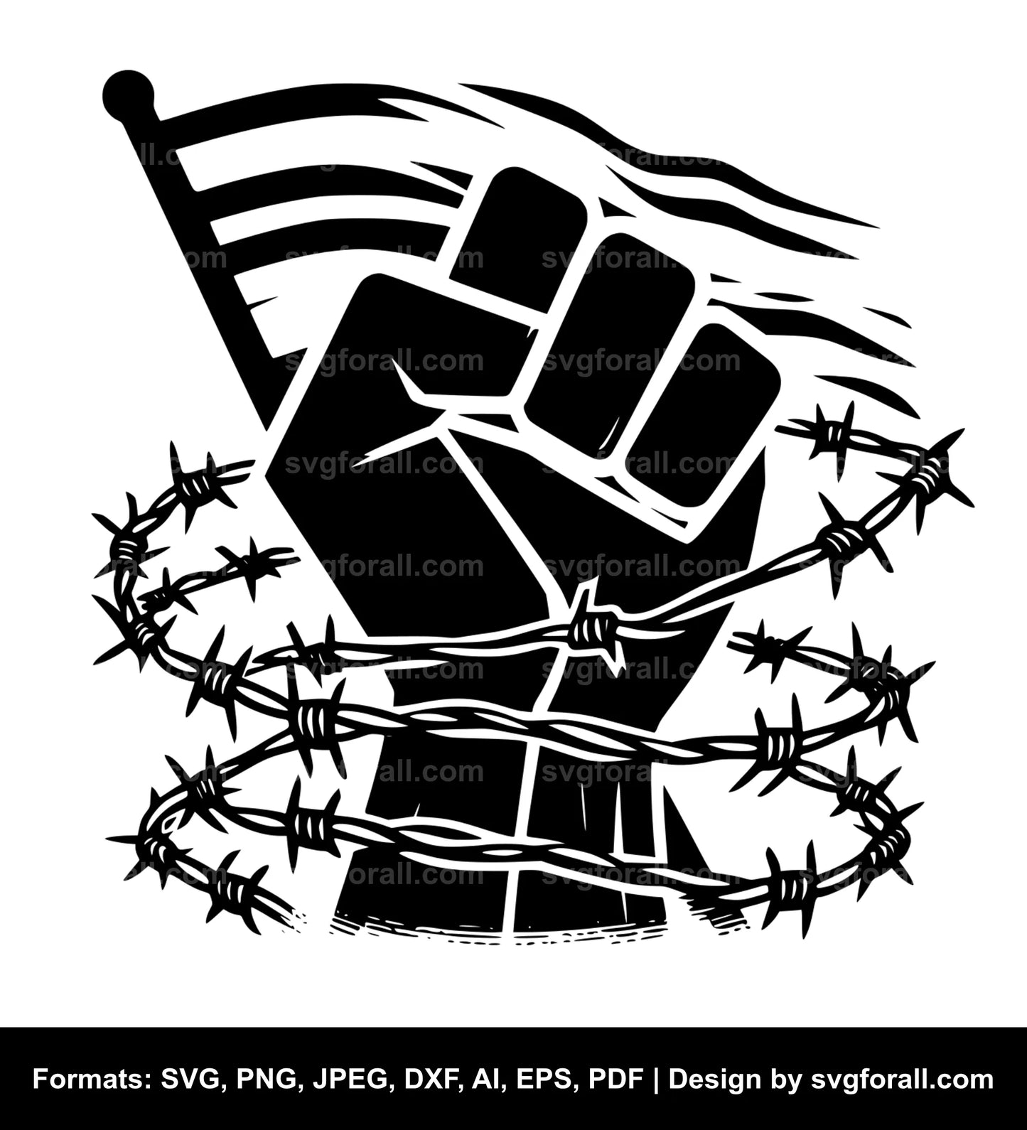 Barbed Wire SVG Design