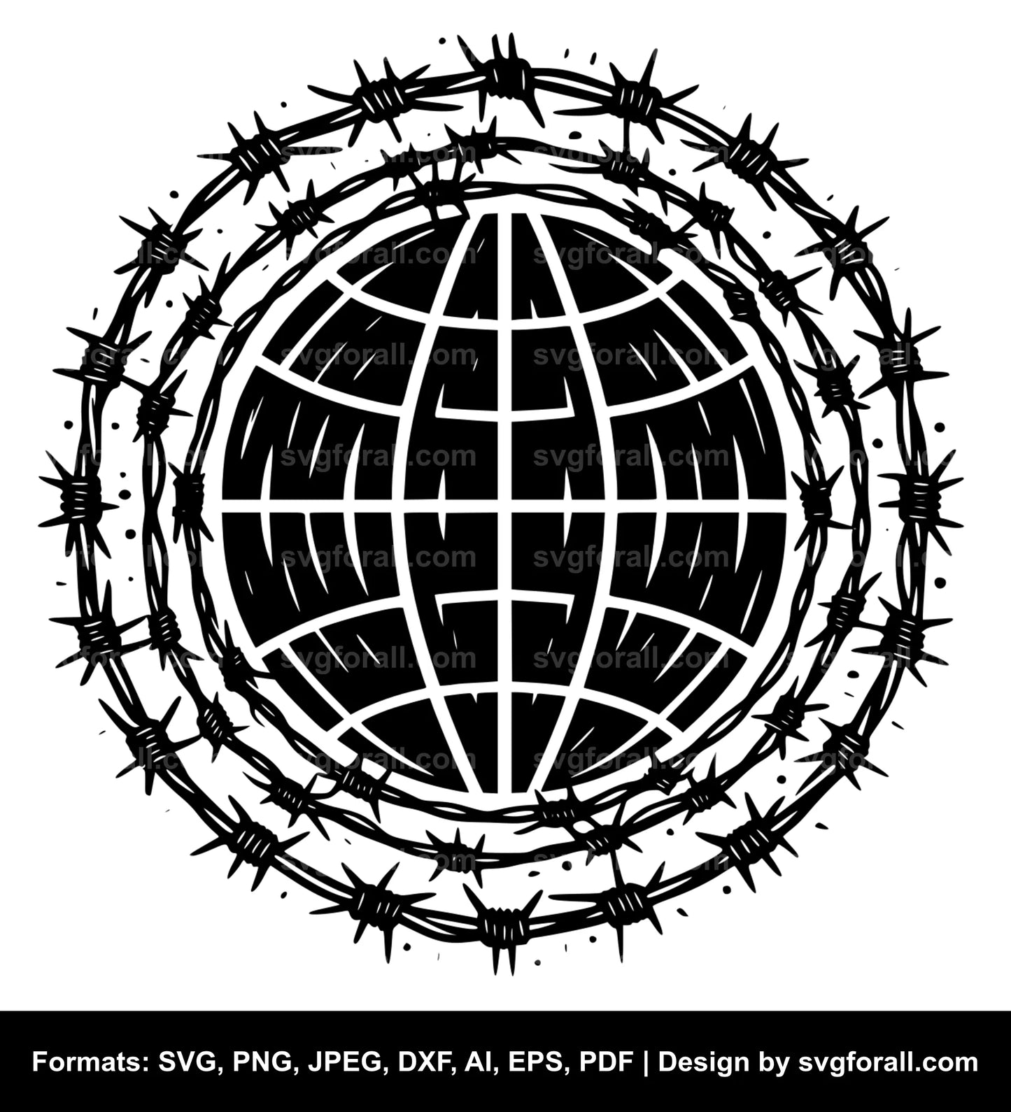 Barbed Wire SVG Vector