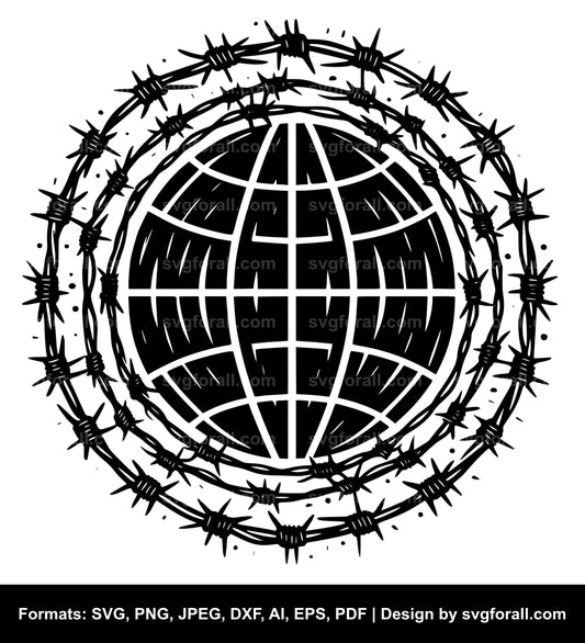 Barbed Wire SVG Vector