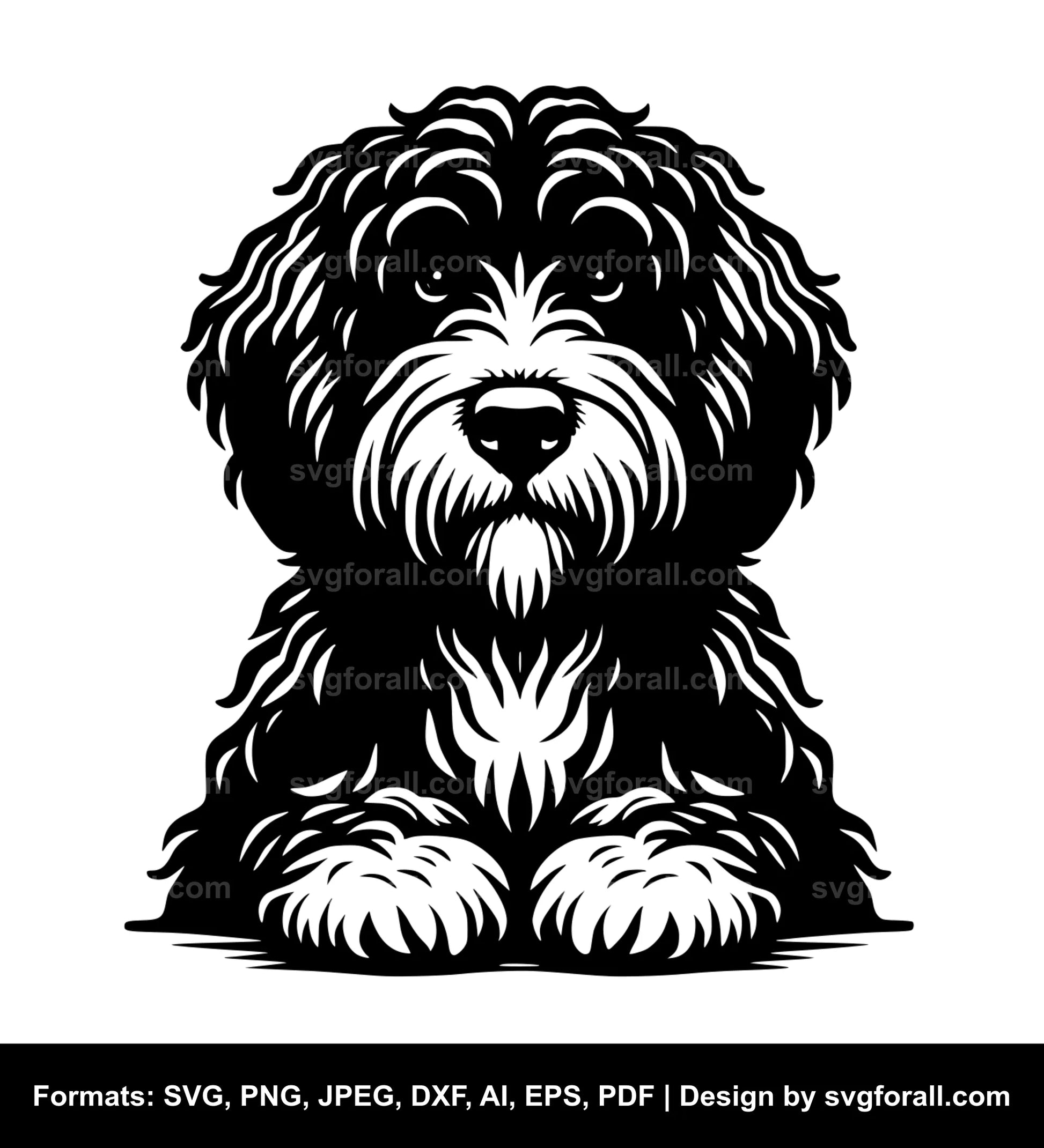 Barbet Dog Vector SVG