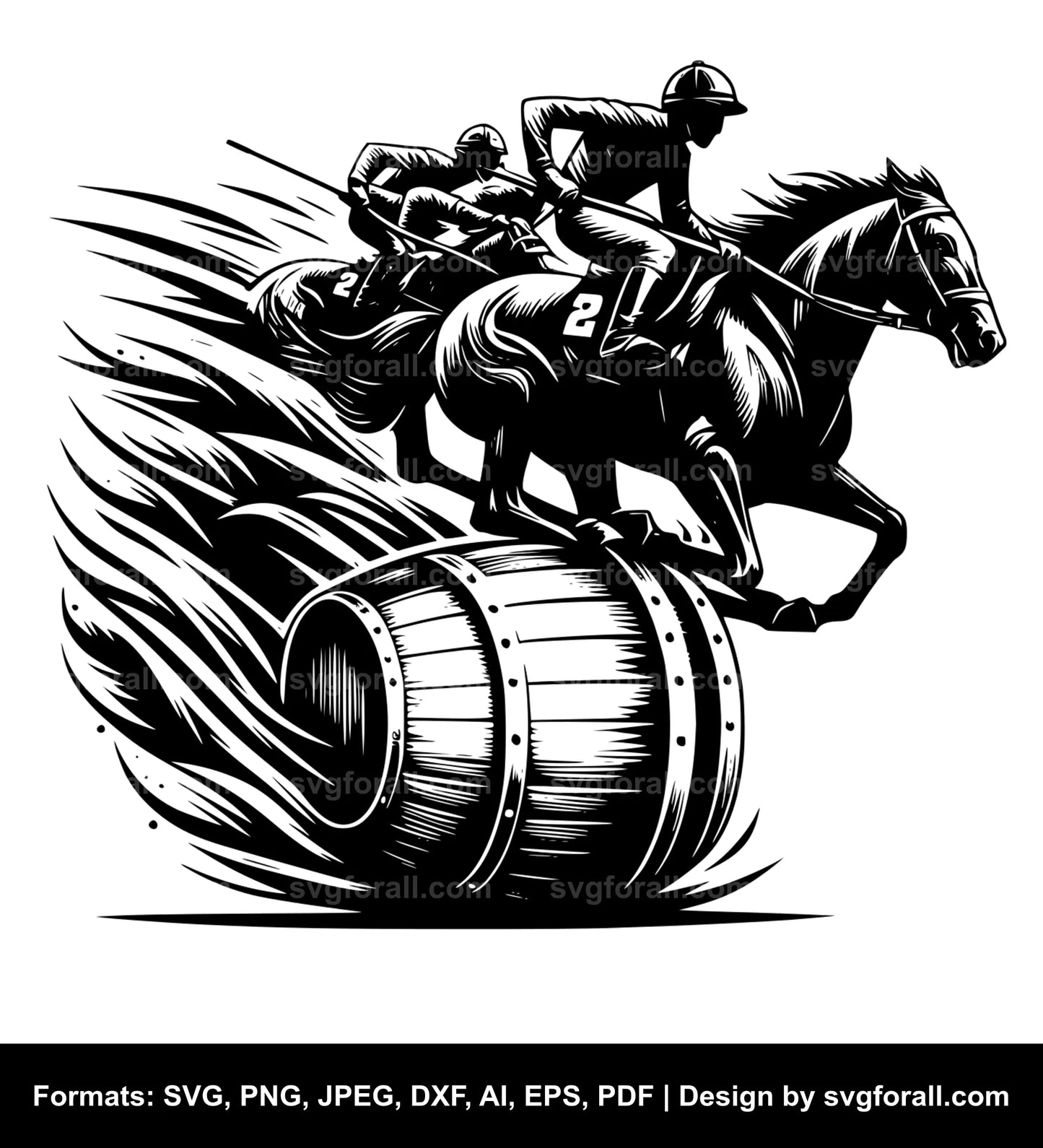 Barrel Racing SVG