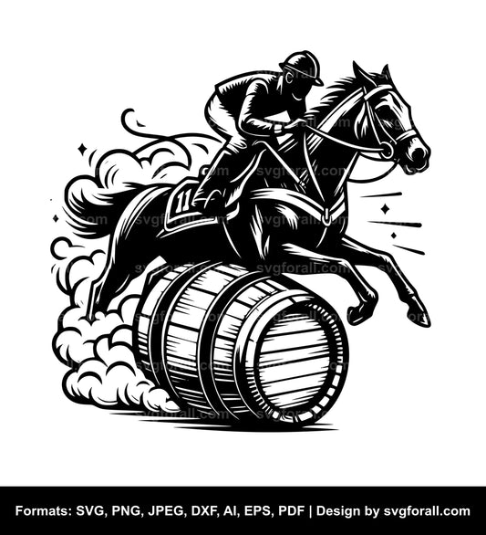 Barrel Racing SVG PNG