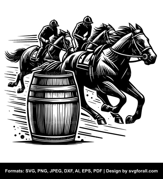 Barrel Racing SVG Vector