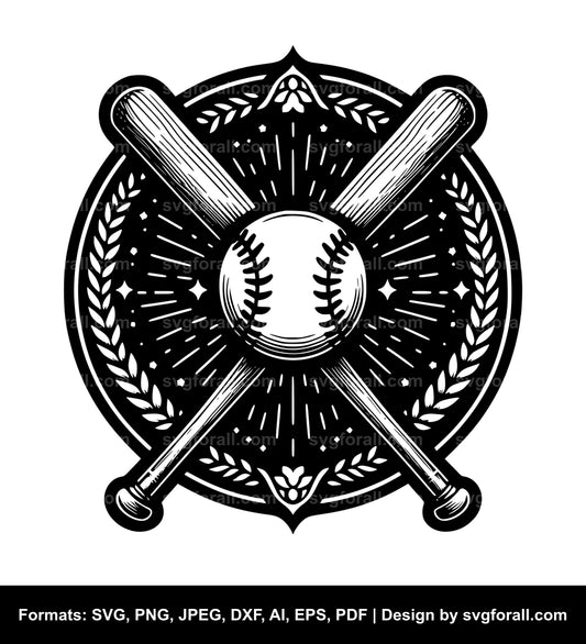 Baseball Bat Black SVG