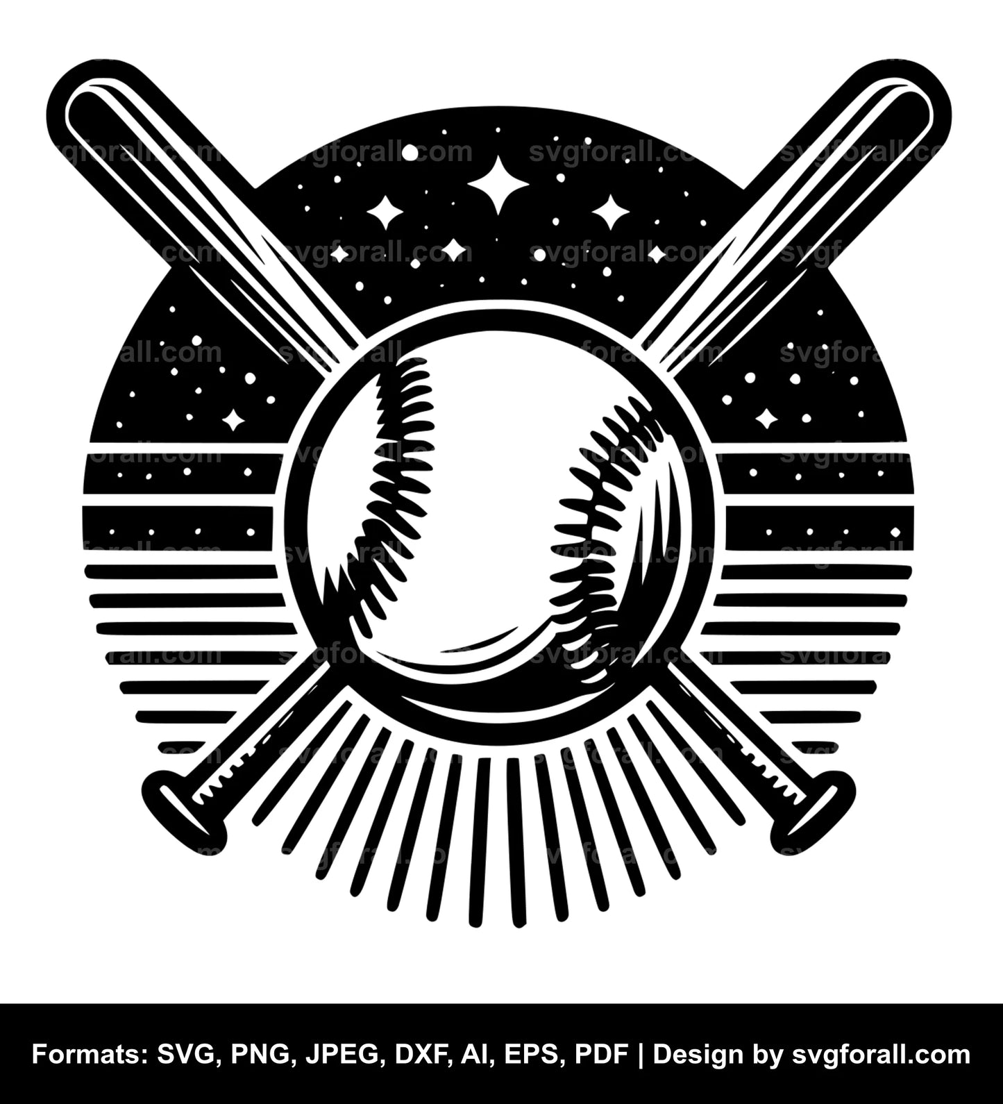 Baseball Bat SVG Vector