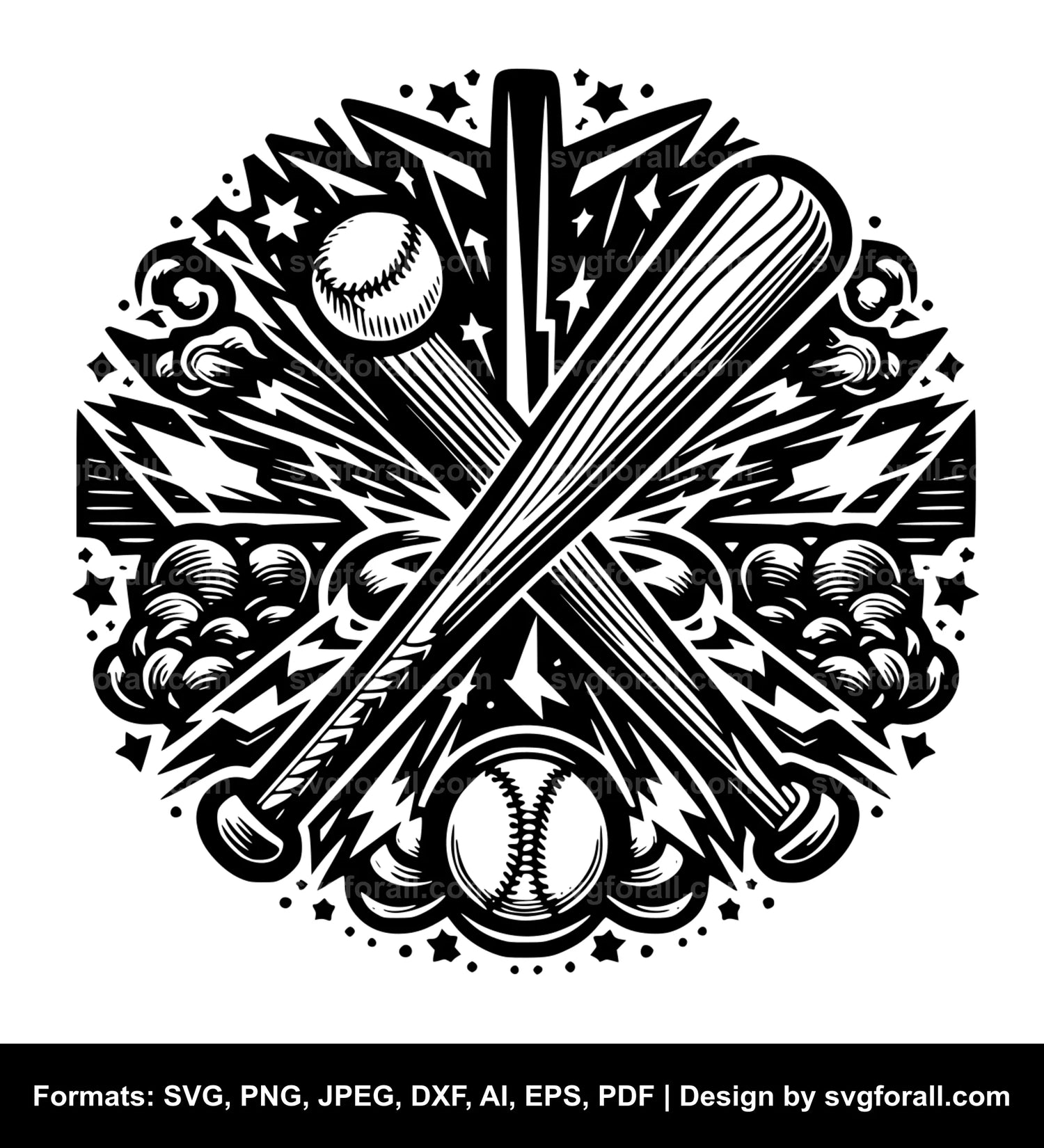 Baseball Bat Vector SVG