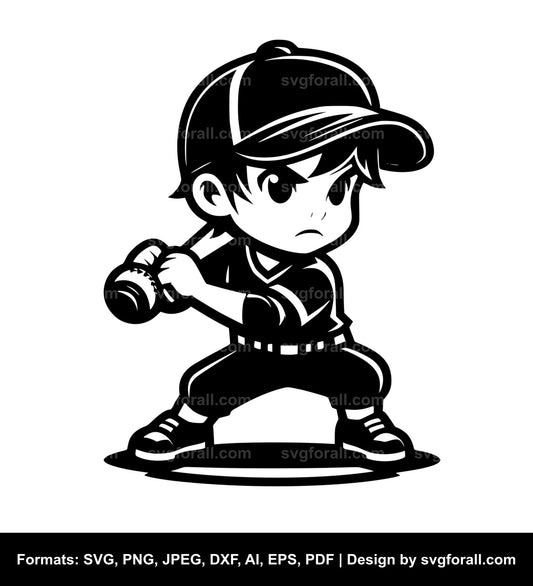 Baseball Boy Cricut SVG