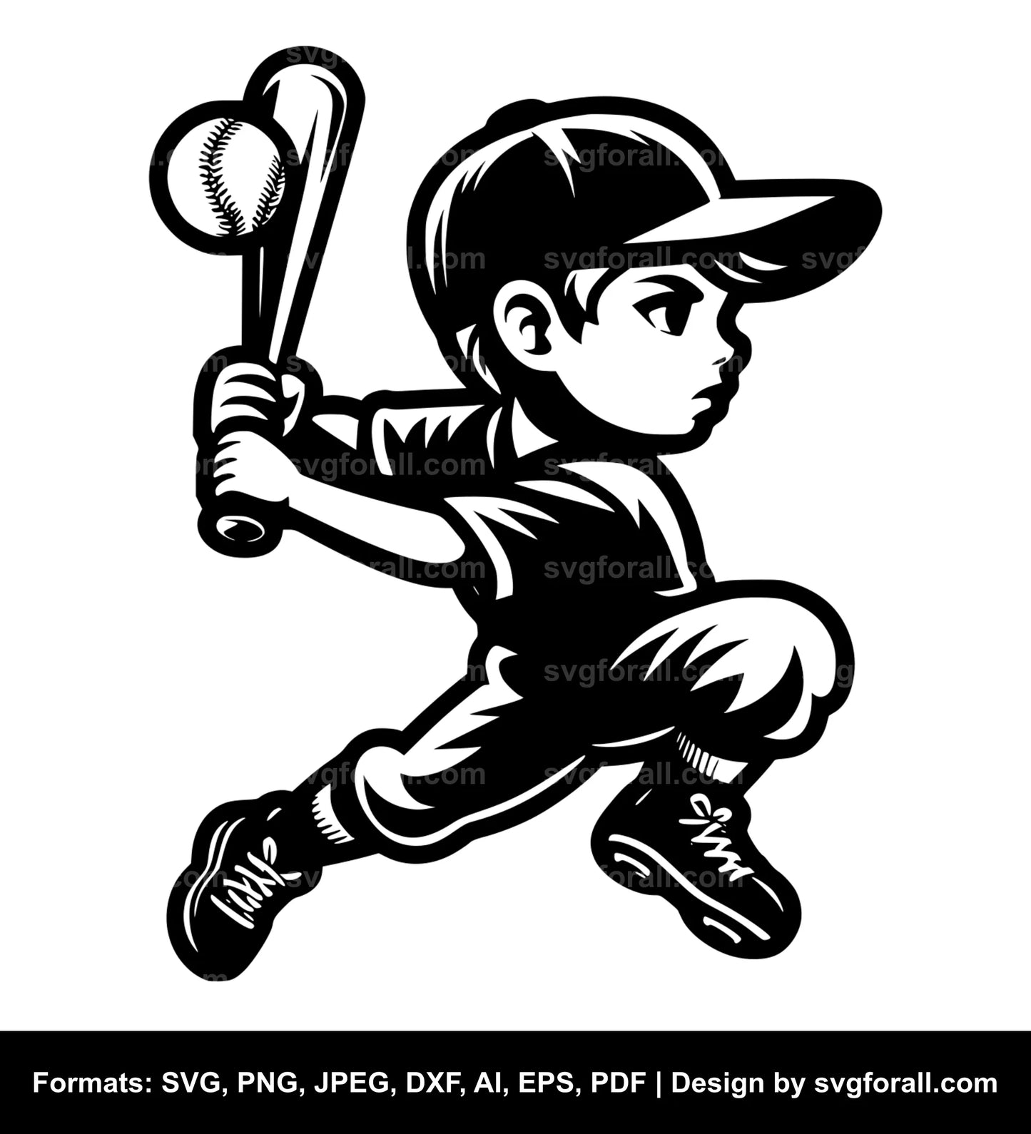 Baseball Boy SVG