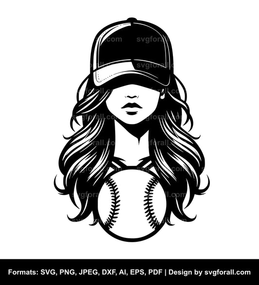 Baseball Girl SVG File