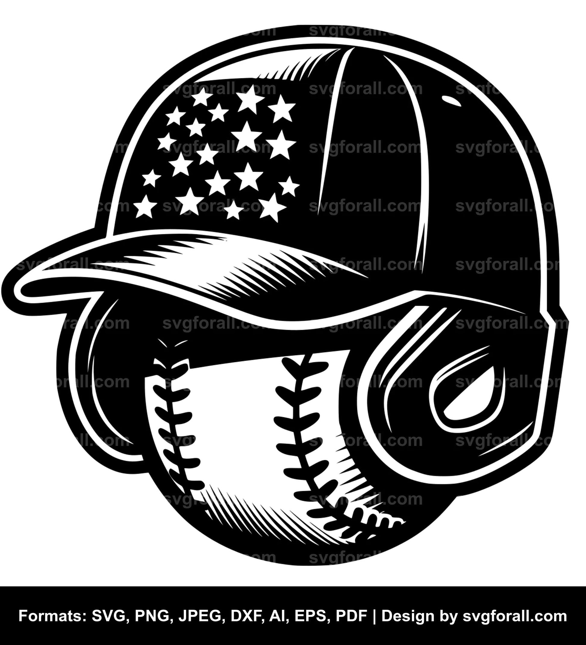 Baseball Helmet SVG File